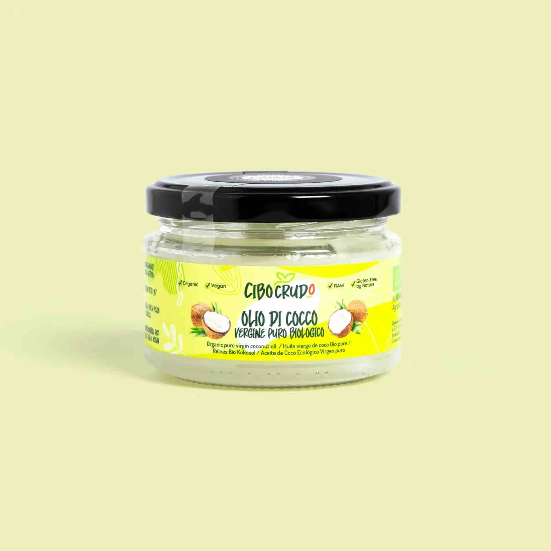 Olio di Cocco - Puro o Vergine Crudo Bio - Raw Organic -200 ml